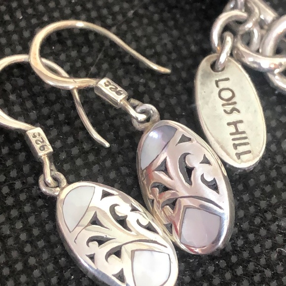 LOIS HILL Sterling Silver Mother of Pearl Inlay Necklace and Earrings - Picture 14 of 17